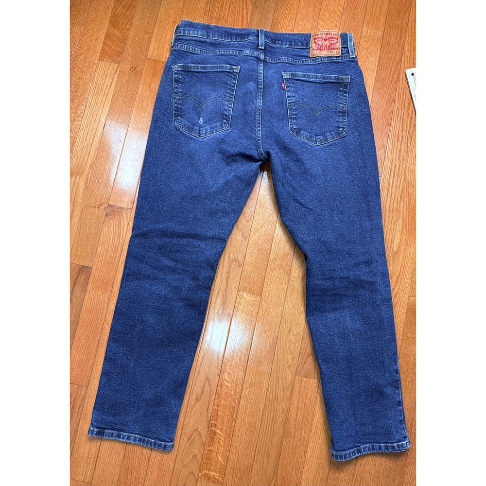 Levis 514 Straight Fit Jeans Mens 36x30 Medium Wash Blue Denim 00514-1203 - Picture 4 of 7